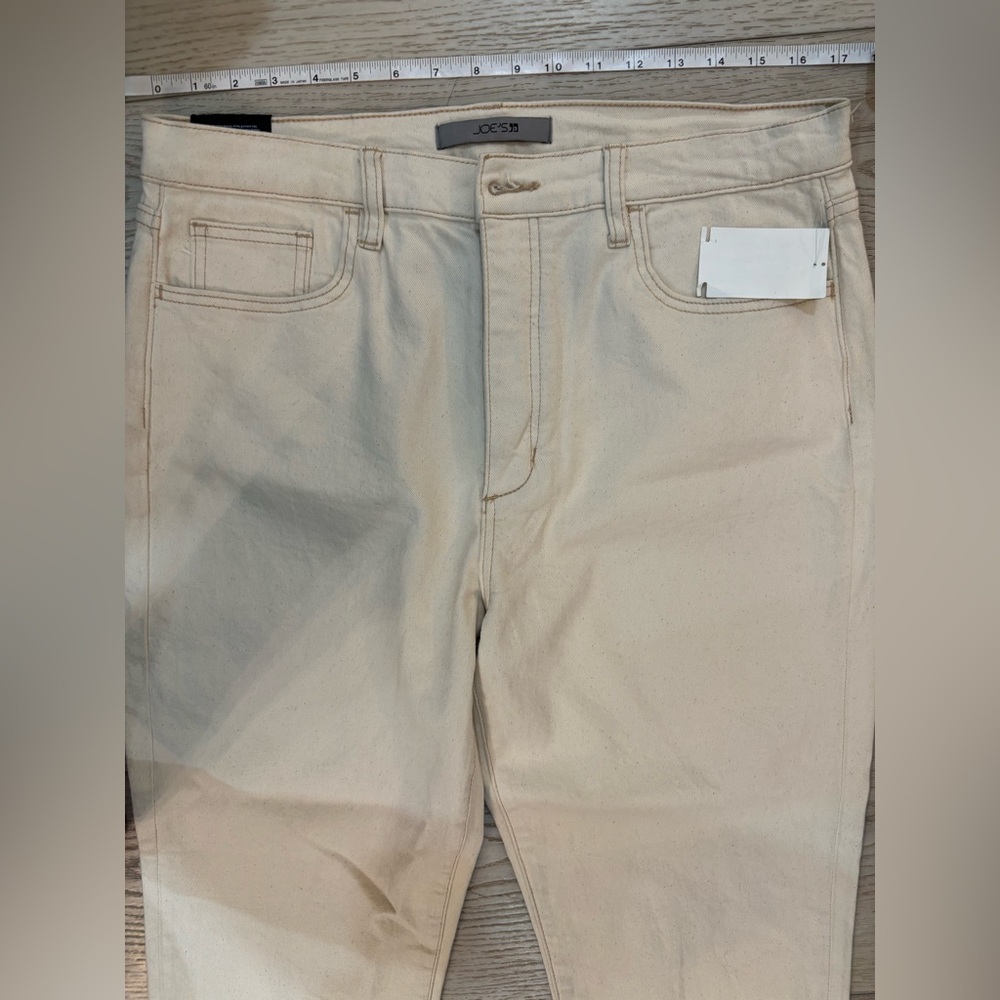 Joe's Jeans The OG High Rise Straight Ankle Button Fly Cream Pant Sz 32 New $218 - Picture 5 of 12